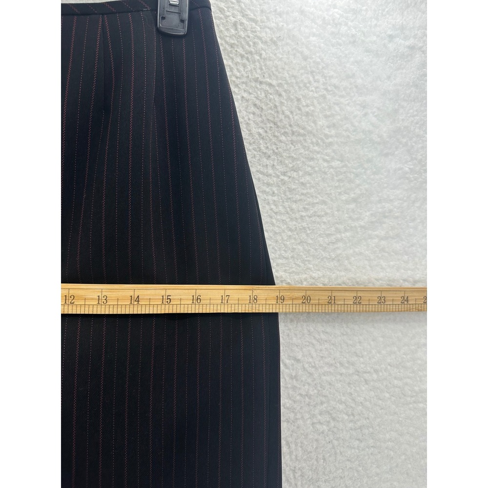 Le Suit Petite Black Pinstripe Pencil Skirt Career Office Women's Size 8 - Picture 7 of 8